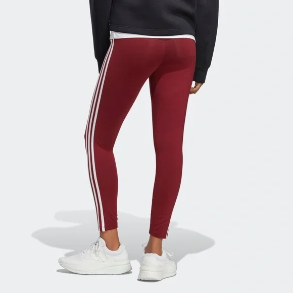 adidas ESSENTIALS 3-STRIPES HIGH-WAISTED SINGLE JERSEY LEGGINGS - Picture 2 of 8